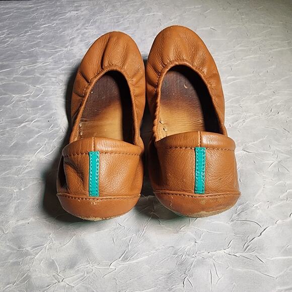 Tieks By Gavrieli Womens Size 9 Camel Leather Ballet Flats Teal Sole Balletcore - Picture 7 of 10